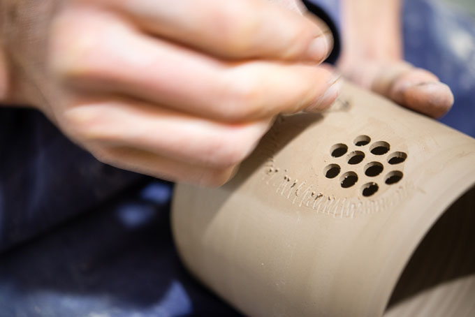 James and Tilla Waters in their workshop 2016
